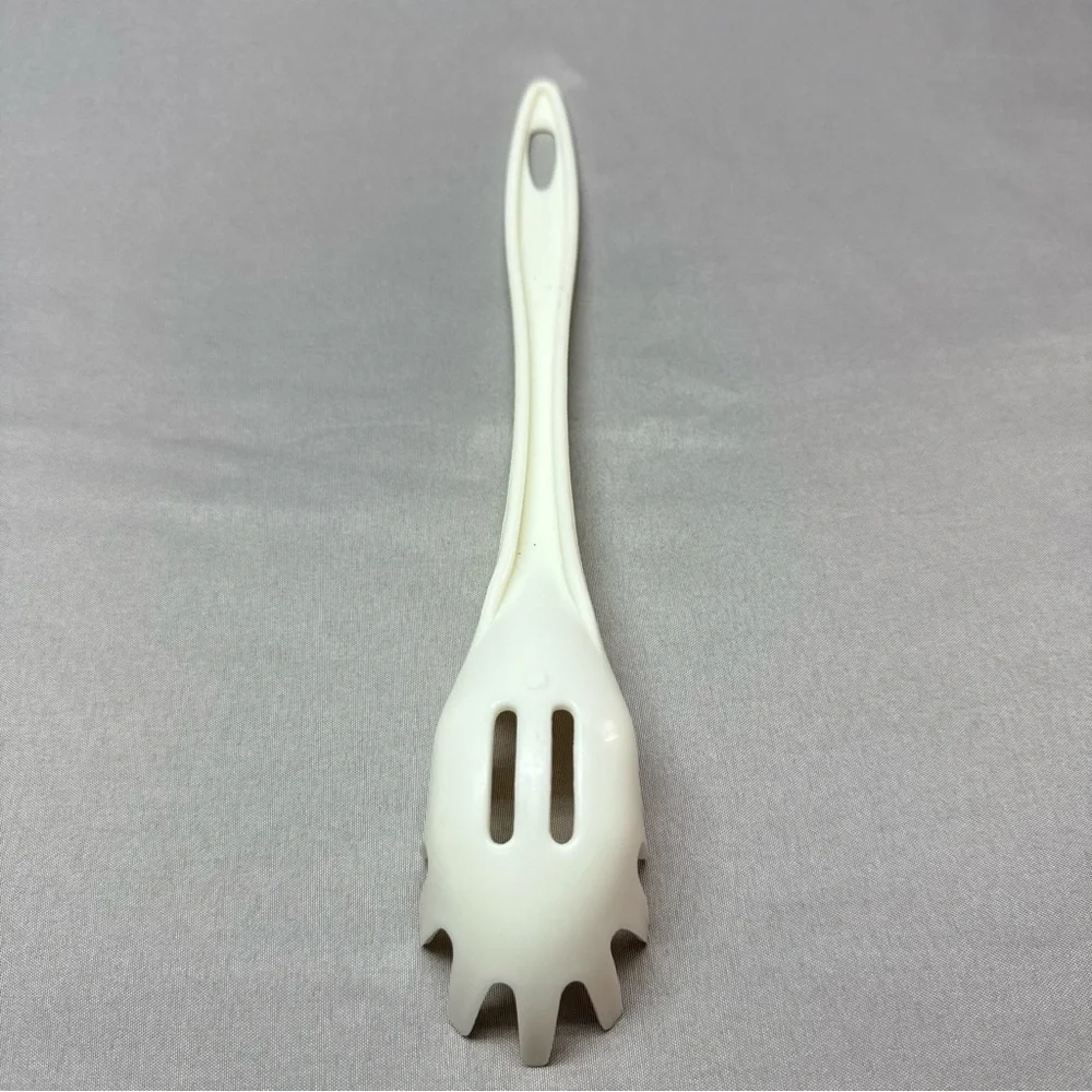 Vintage 1993 Popeil Pasta Products White Spaghetti Server Spoon Fork Tool Korea